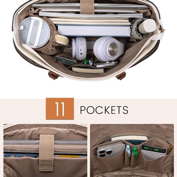 Laptop Tote Bag for Women, 15.6 inch Laptop Work Bags for Teacher Nurse Large Co - Picture 4 of 6